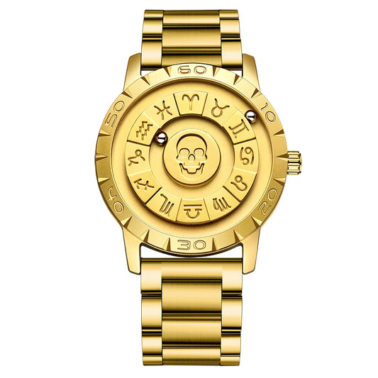 FOXBOX Luxury Skull Design Watch Men Fashion Business Watch Men Full Steel Sport Military Waterproof Men's Quartz Wristwatches