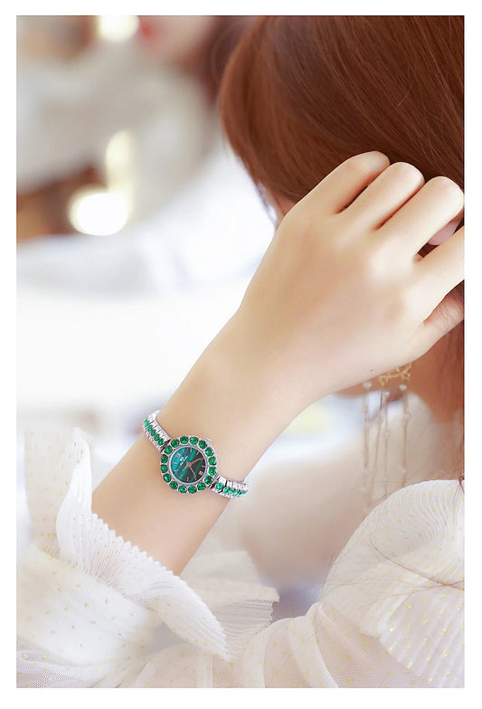 UTHAI New Women's Watch Waterproof Temperament Light Luxury Retro Female Malachite Bracelet Ladies Fashion Clock Watches Gift