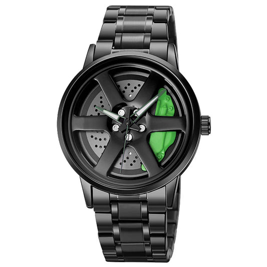 VA VA VOOM LT01 Cool Sports Car Wheel Elements Come Running Quartz Luminous Waterproof Steel Belt Watches for Man Reloj Hombre