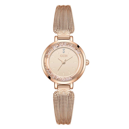 New Ladies Watch Light Luxury Brand Flowing Sand Diamond Premium Candy Strap Women Fashion Quartz Wristwatches Accessories Gift