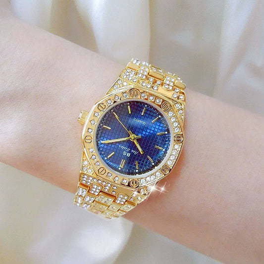 UTHAI Women's Watch Luxury Metal Diamonds European American Middle Eastern Waterproof Ladies Fashion Quartz Watches Clock Gift