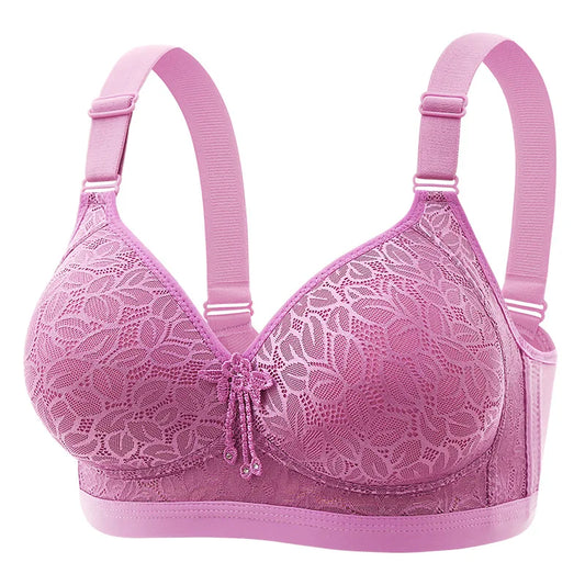 Comfortable Breathable Adjustable Brassiere Thin Section Without Steel Ring Bra Large Breasts Appear Small Side Gathering Bra