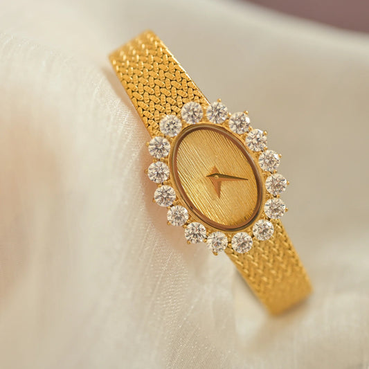 2025 New Women's Watch Medieval Diamond Vintage Retro Luxury Elegance High Quartz Retro Gold Clock