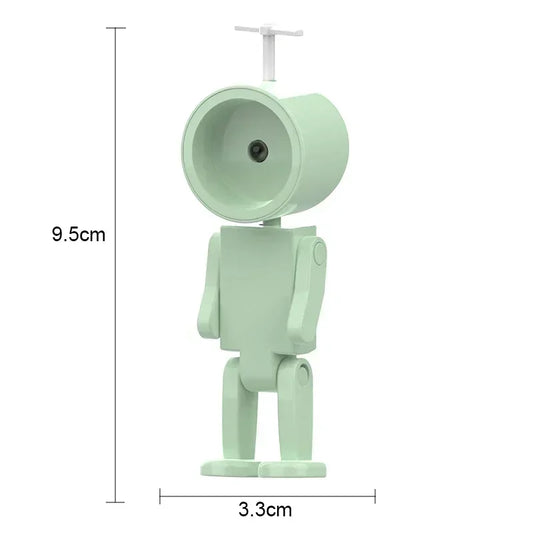 Creative Astronaut Magnetic Night Light LED Mini Square Robot With Battery Book Lamp Desktop Bedside Wooden Decor Ambient Light