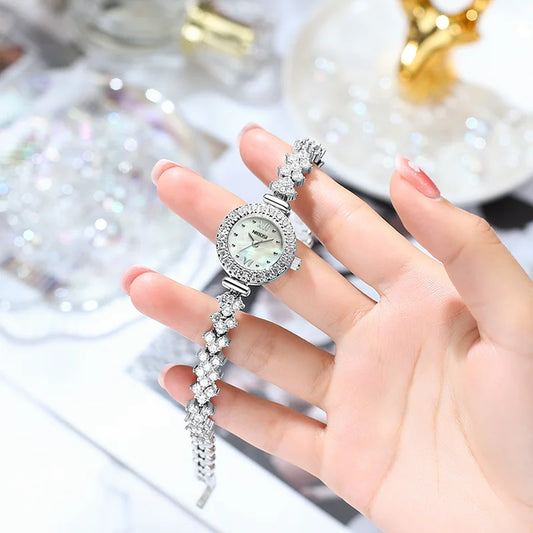 NIBOSI Women Watches Luxury Small Face Elegant Quartz Diamond Watch For Ladies Icy Look Party Jewelry Mini Babe Cute Arm Clock