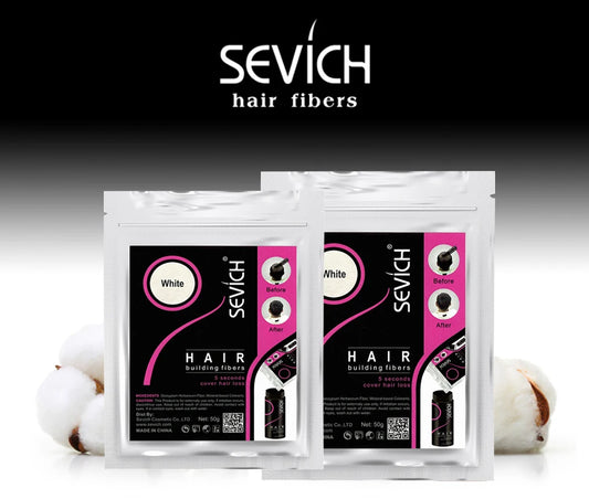 Sevich 50g Instant Hair Growth Fiber Refill 10 Colors Keratin Hair Building Fiber spray Fiber Hold Spray Powder Hair Treatment