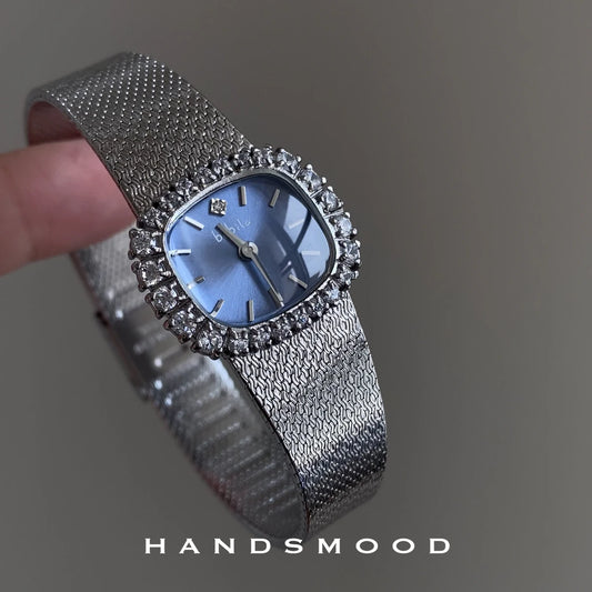 Vintage style, retro, light luxury, exquisite and high-end, navy blue women's watch, fashionable temperament, niche watch