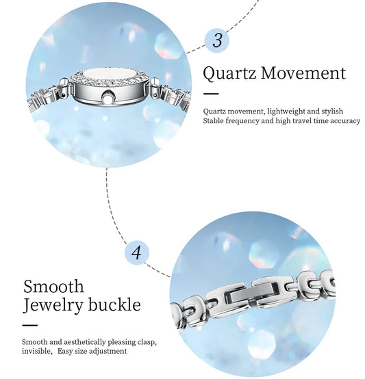 NIBOSI Women Watches Luxury Small Face Elegant Quartz Diamond Watch For Ladies Icy Look Party Jewelry Mini Babe Cute Arm Clock