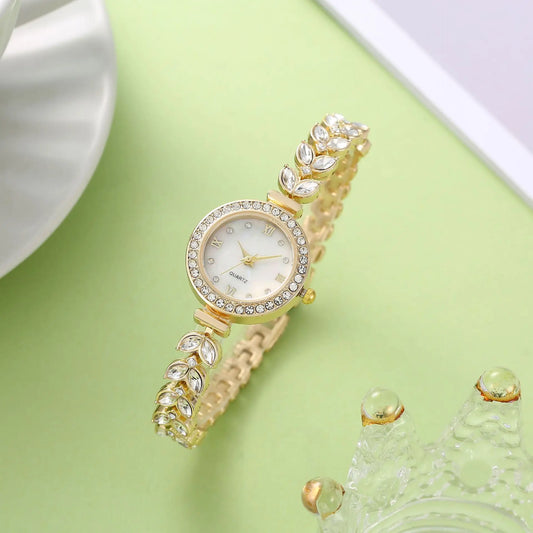 UTHAI W75 Mermaid Women's Watch Light Luxury Small Group Bracelet Watches Full Diamond Clock Female's Fashion Quartz Watch Gift