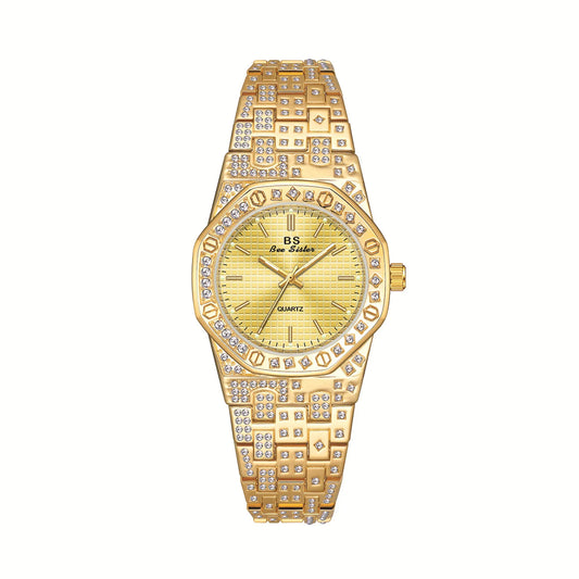 UTHAI Women's Watch Luxury Metal Diamonds European American Middle Eastern Waterproof Ladies Fashion Quartz Watches Clock Gift