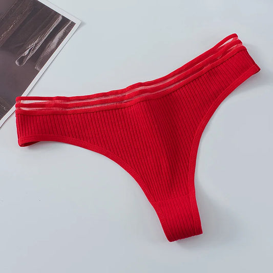 Women's underwear, sexy and breathable, low waisted triangle pants, thong pants, romantic girl pure cotton underwear
