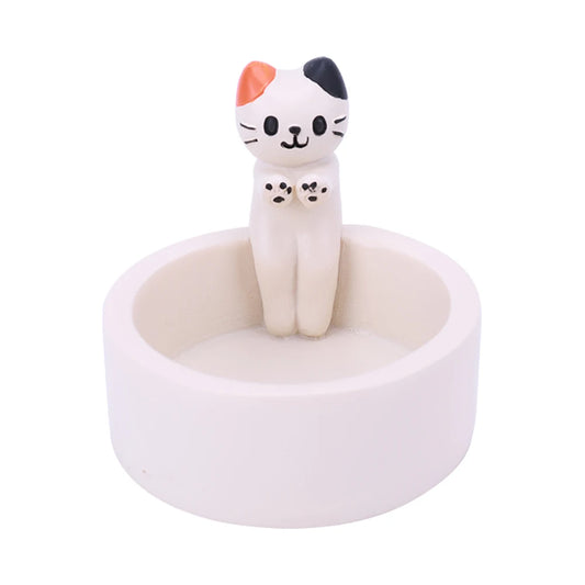 Cartoon Cat Candle Holder Cat Tea Light Candle Holder Cute Grilled Cat Aromatherapy Candle Holder Desktop Decorative Ornaments