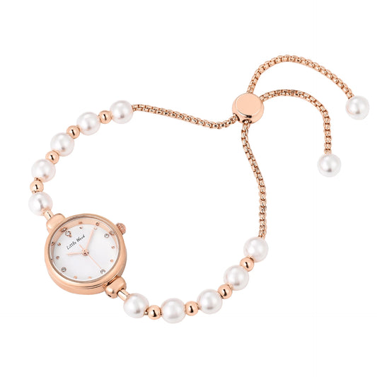 UTHAI L60 Women's Light Luxury Pearl Bracelet Watch Female's Clock Watches Ins Style Versatile Ladies Fashion Quartz Wristwatch