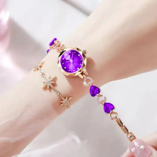 UTHAI L92 Women's Watch Brand Advanced Fashion Light Luxury Crystal Inlaid Diamond Waterproof Female Quartz Watches Clock