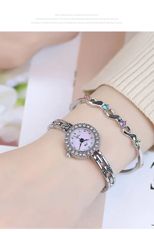 Watch For Women Diamond Bracelet Watch Female Girl Student Digital High end Fashion Quartz Wristwatch Ladies Watches Gift