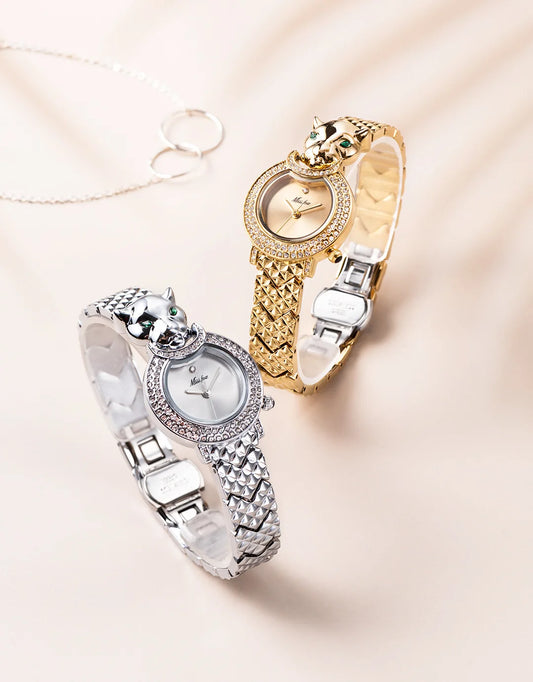 UTHAI W78 Women's Watch Brand Authentic Design Sense Leopard Dial Bracelet Watches Waterproof Trend Female Fashion Quartz Clock
