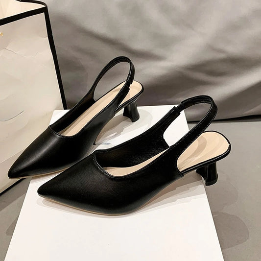 2024 New Summer Style Fashionable Comfortable Versatile Elegant and Wear-resistant Bag-toe Casual Back Strap Sandals