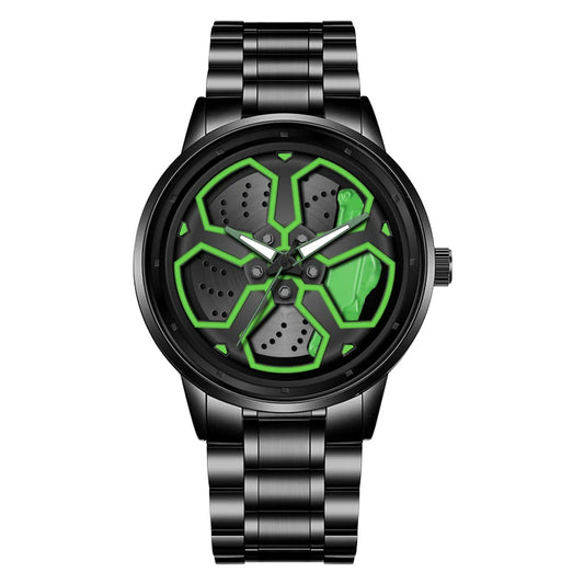 VA VA VOOM LT01 Cool Sports Car Wheel Elements Come Running Quartz Luminous Waterproof Steel Belt Watches for Man Reloj Hombre