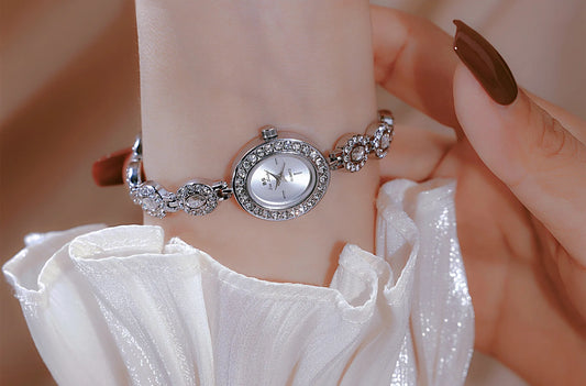 UTHAI New Women Chain Watch Light Luxury Brand Antique Rainbow Bracelet Wristwatch Waterproof Ladies Fashion Quartz Watches