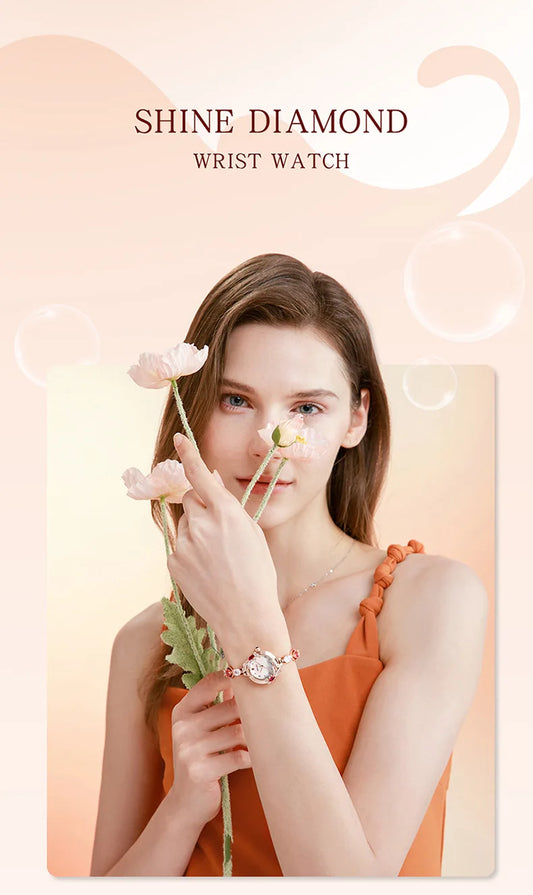 UTHAI W42 Watch For Women Brand Beimu Waterproof Advanced Light Luxury Jewelry Diamond Ladies Bracelet Watches Valentines Gift