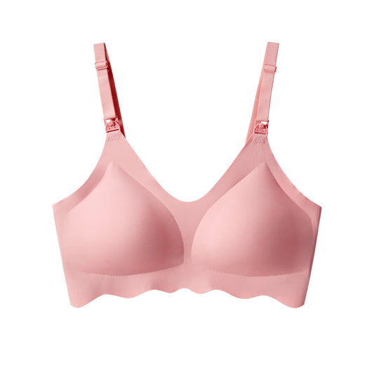 Traceless Women's Comfortable and Breathable Ultra Thin Breastfeeding Bra Detachable Breastfeeding Bra