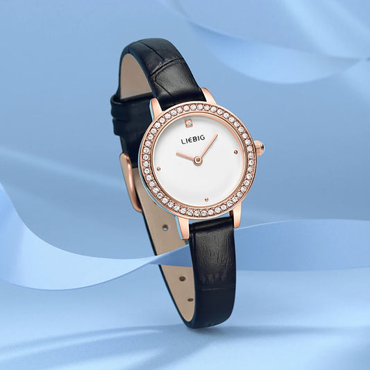 LIEBIG Women Simple Fashion Watches Ladies Luxury Clock Quartz Movement Wristwatches Simple Fashion Leather Strap Sports Watch