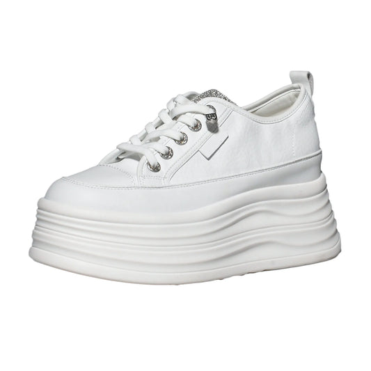 Fujin 9cm Cow Suede Genuine Leather Women Vulcanized Shoes Platform Wedge Skate Boarding High Brand Heels Casual Summer Shoes
