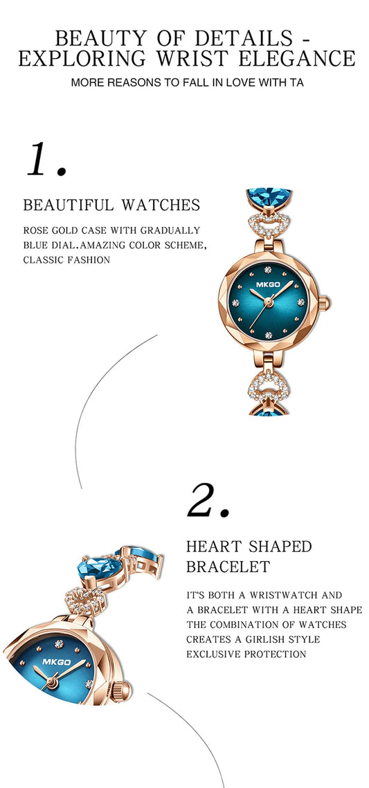 UTHAI L37 Women's Fashion Quartz Watch Brand Light Luxury Jewelry Set with Diamonds Waterproof Slim Bracelet Girl's Clock Gift