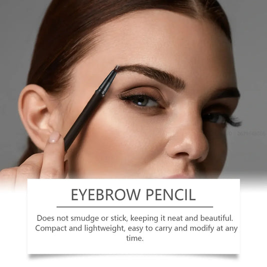 4 Forks Eyebrow Pencil Waterproof Long Lasting Dark Gray/Red Brown NO Smudging Eyes Liquid Eye Brows Pen Female Makeup Products