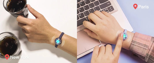 Totwoo Long Distance Touch Bracelets for Couples-Candy Series, Vibration & Light up for Love Couples Bracelets Relationship Gift