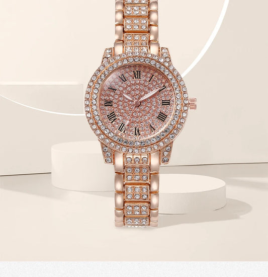 UTHAI H57 Women's Watch Vintage Diamond Ribbon Watches Gold Bracelet Accessories Woman's Fashion Quartz Wristwatch Clock