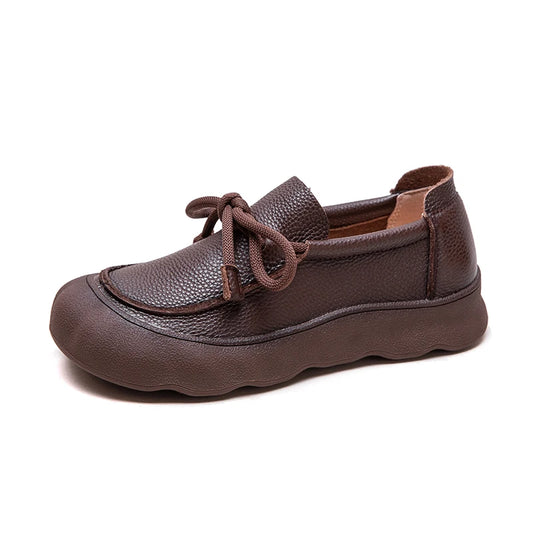 AIYUQI 2025 New Women's Loafers Non-slip slip-on casual shoes Women shoes Large-size flatGenuine Leather female sneakers