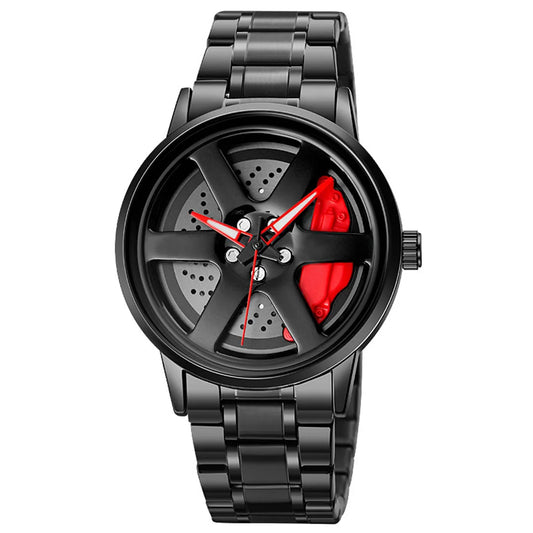 VA VA VOOM LT01 Cool Sports Car Wheel Elements Come Running Quartz Luminous Waterproof Steel Belt Watches for Man Reloj Hombre