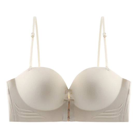 FINETOO Front Closure Sexy Push Up Bra Women Invisible Bras Underwear Lingerie For Female Brassiere Strapless Seamless Bralette