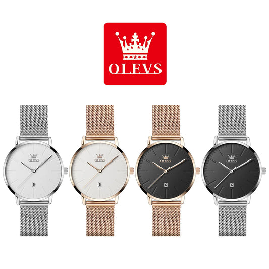 OLEVS Luxury Fashion Watch for Women Rose Gold Waterproof Quartz Ladies Wristwatch Original Simple Women's Watches Montre Femme