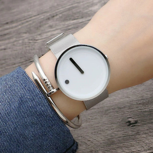 Men's Watch Korean Edition Student Simple New Concept Watch Trendy Male Trendy Women's Versatile Belt Fashion Quartz Watch