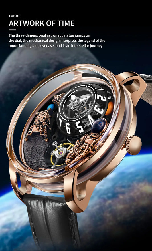 2025 PINDU Design Men Wristwatches Top Brand Luxury Robot Astronaut Space Series Watch Men Sapphire Luminous Waterproof Watches