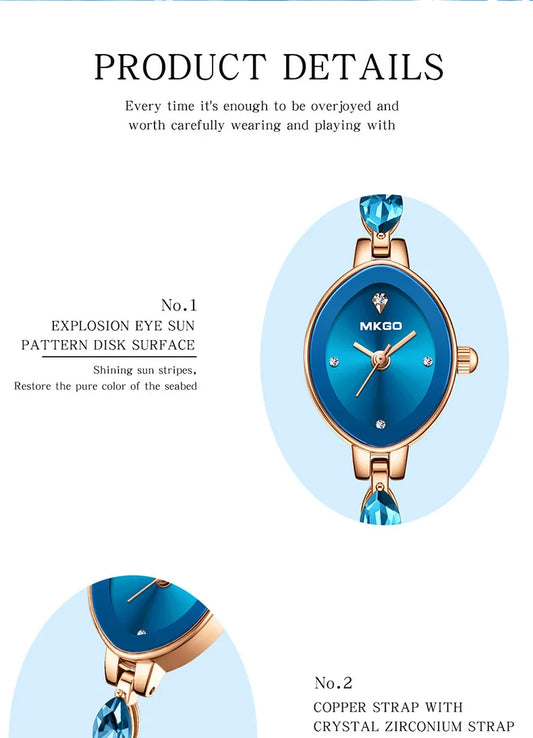 UTHAI L37 Women's Fashion Quartz Watch Brand Light Luxury Jewelry Set with Diamonds Waterproof Slim Bracelet Girl's Clock Gift