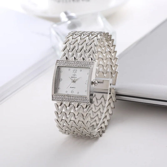 UTHAI W32 Women's Fashion Quartz Watches European American Lady's Bracelet Watch Diamonds Clock Girl Wristwatch Jewelry