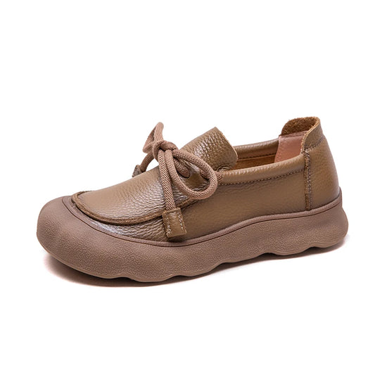 AIYUQI 2025 New Women's Loafers Non-slip slip-on casual shoes Women shoes Large-size flatGenuine Leather female sneakers