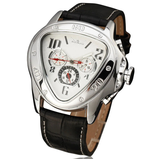 JARAGAR 951 Top Class Men's Mechanical Watches Design Leather Strap Three Needles Automatic Waterproof Mechanical Watch for Men