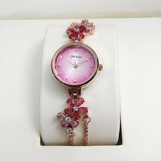 UTHAI Women's Watch Brand Light Luxury Violet Bracelet Chain Wristwatch Green Red Waterproof Ladies Fashion Clock Watches Gift