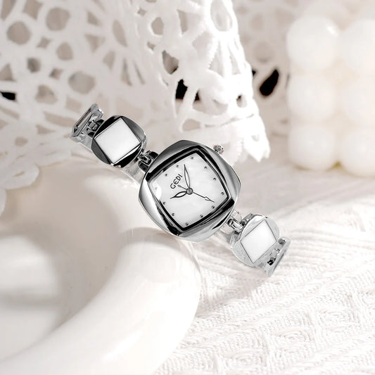 Women Bracelet Watch Light Luxury Creative Irregular Diamond shaped Watches Ladies Premium Exquisite Gem Quartz Wristwatch Gift