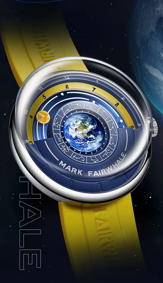 Fairwhale Watches for Man 5700 Mens Watch Fashion Planet Design Dial Silicone Strap Waterproof Quartz Wristwatches Reloj Hombre
