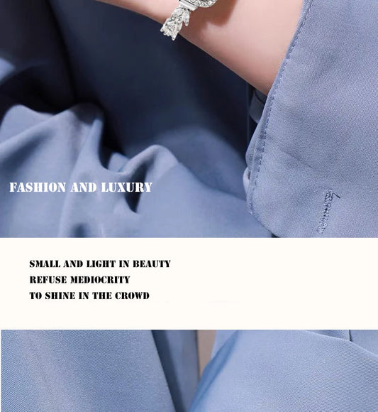 UTHAI L76 Women's Watch Light Luxury Diamond Korean Version Mermaid Bracelet Waterproof Female's Sugar Fashion Quartz Watches
