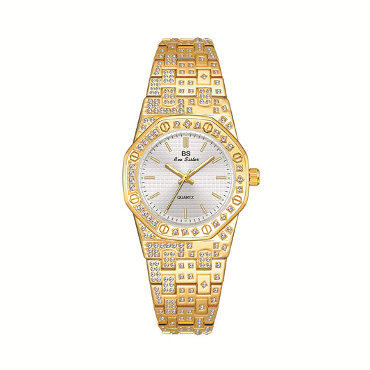 UTHAI Women's Watch Luxury Metal Diamonds European American Middle Eastern Waterproof Ladies Fashion Quartz Watches Clock Gift