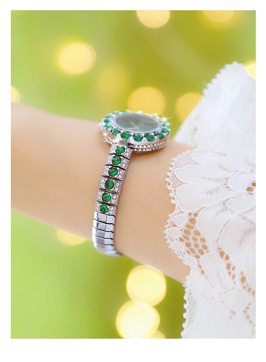 UTHAI New Women's Watch Waterproof Temperament Light Luxury Retro Female Malachite Bracelet Ladies Fashion Clock Watches Gift