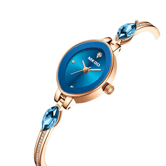 UTHAI L37 Women's Fashion Quartz Watch Brand Light Luxury Jewelry Set with Diamonds Waterproof Slim Bracelet Girl's Clock Gift