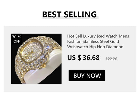 Hot Fashion Full Diamond Watch Men UNIGUET Brand Hip Hop Iced Out Bling Jewelry Square Quartz Wristwatch For Man Dropshipping