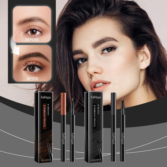 4 Forks Eyebrow Pencil Waterproof Long Lasting Dark Gray/Red Brown NO Smudging Eyes Liquid Eye Brows Pen Female Makeup Products
